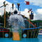 Скольжения парка Aqua спортивной площадки ржавчины пиратского корабля скольжения водонапорной башни стеклоткани анти-