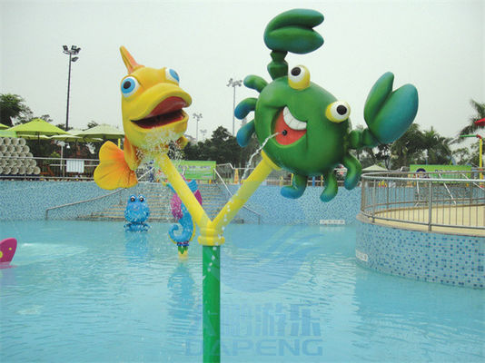 Брызги рыб и краба стеклоткани установили игрушки для зоны выплеска парка Aqua детей