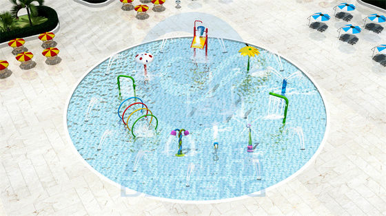 Зона выплеска воды парка 400㎡ Aqua водных горок курорта Малайзии для детей
