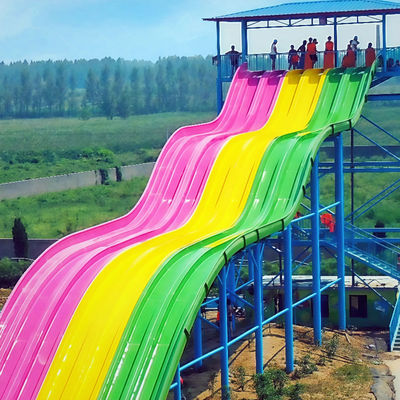 Хорошая цена. Rainbow Racing Water Slide Fiberglass Material Service Life Over 10 Years Color Customized Use For Water Park Equipment Swimming Pool онлайн