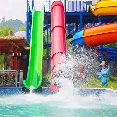 Хорошая цена. Outdoor swimming pool Water Park Fiberglass Sled Cannon Barrel Slide Customized Height With Installation Detailed Drawings Attached онлайн
