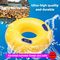 OEM Аква Парк двойной трубки желтый пластик надувные плавательные плавучие кольца с ручкой для детей