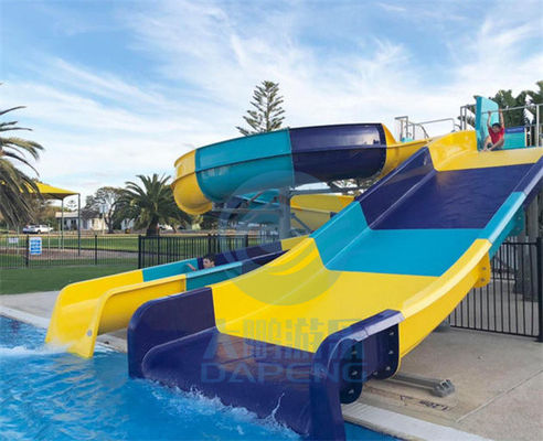 Скольжение Aqua курорта парков пляжа водных горок бассейна стеклоткани западное устанавливает