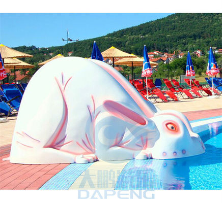 Водные горки парка Aqua стеклоткани скольжения бассейна кролика форменные мини для малышей