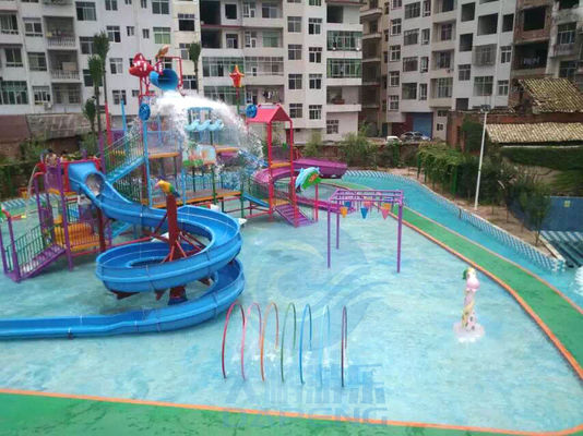Хорошая цена. Жилой дом воды стеклоткани парка Aqua водных горок спортивной площадки для детей онлайн