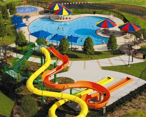 Наружное плавание Водный парк Слайд из стекловолокна Детское игровое оборудование Слайдный набор из стекловолокна