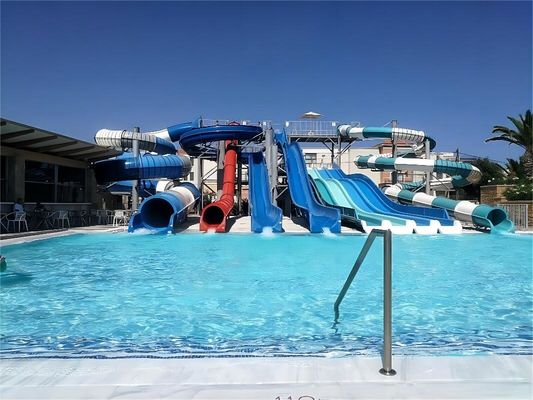 ODM Наружные детские игровые площадки оборудование игрового дома водяной горка из стекловолокна для детей