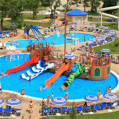 Популярный детский аквапарк Водная площадка Пиратский бассейн Слайды с плиткой