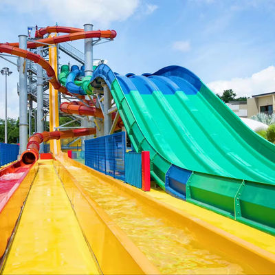 Хорошая цена. Customized Size Outdoor Water Park Slide with 6-8mm Thickness Fiberglass and Over 10 Years Service Life онлайн
