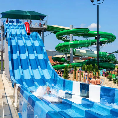 Хорошая цена. Customized Size 6-8mm Thickness Fiberglass Water Park Slide Ending with Pool for Kids and Adults онлайн