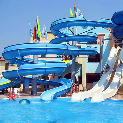 Хорошая цена. Spiral FRP Slide Combination 0.82m Inner Width Custom Design For Adult Children Water Park Venues онлайн