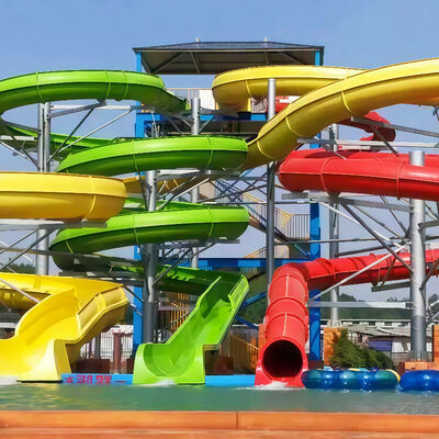 Хорошая цена. Customized Aqua Park Inground Pool Slide Fiberglass Swimming Pool Water Slide Amusement Park Equipment Adult Children Games Over 10+ Years Service Life онлайн
