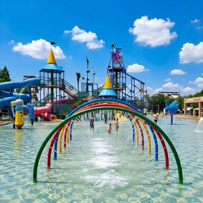 Rainbow Arc Water Feature Galvanized Steel For Commercial Water Park Splash Pad And Kid Pool 1-летняя гарантия