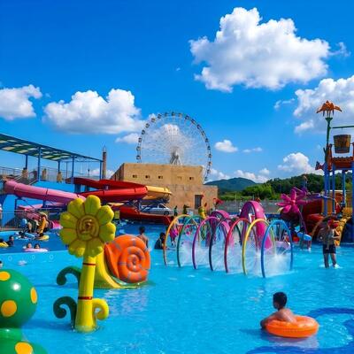 Хорошая цена. Интерактивный цветок Apple House Радуга Splash Pad Оборудование для детского бассейна Аквапарк с сертификатом CE онлайн