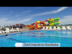 Противоультрафиолетовый блеск Бассейн Водный горка стекловолокно Красочный водный горка, стекловолокно горка